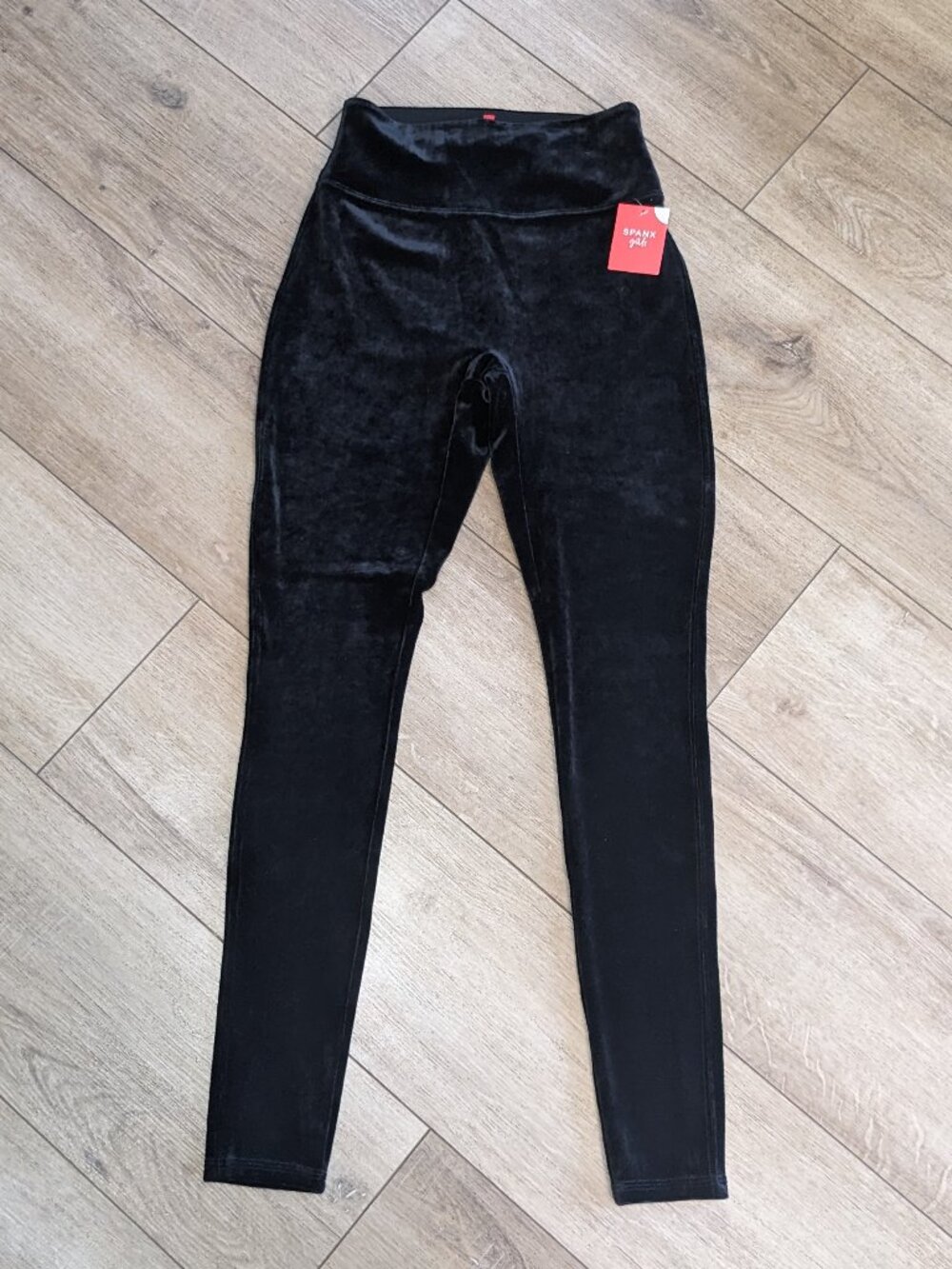 NWT Spanx Girl’s Velvet Legging Non-Shaping High Rise Black Pants Size L 10-12